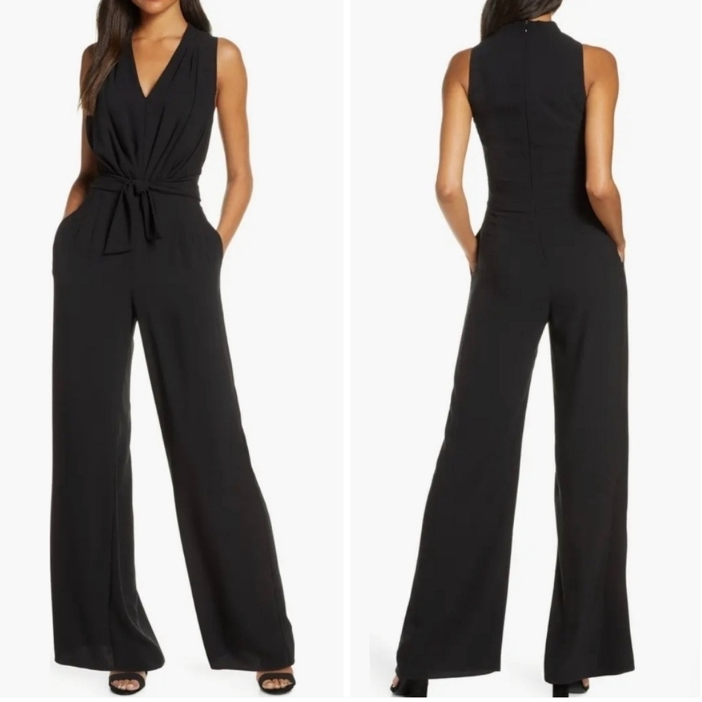 EUC Gal Meets Glam black sleeveless jumpsuit